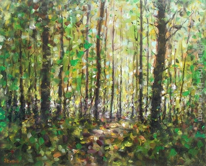 In the Wood painting - Ioan Popei In the Wood art painting